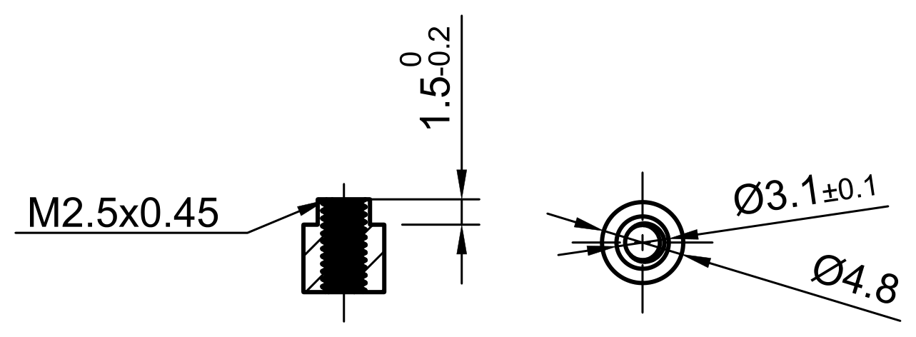 MD200 PCB mounting element